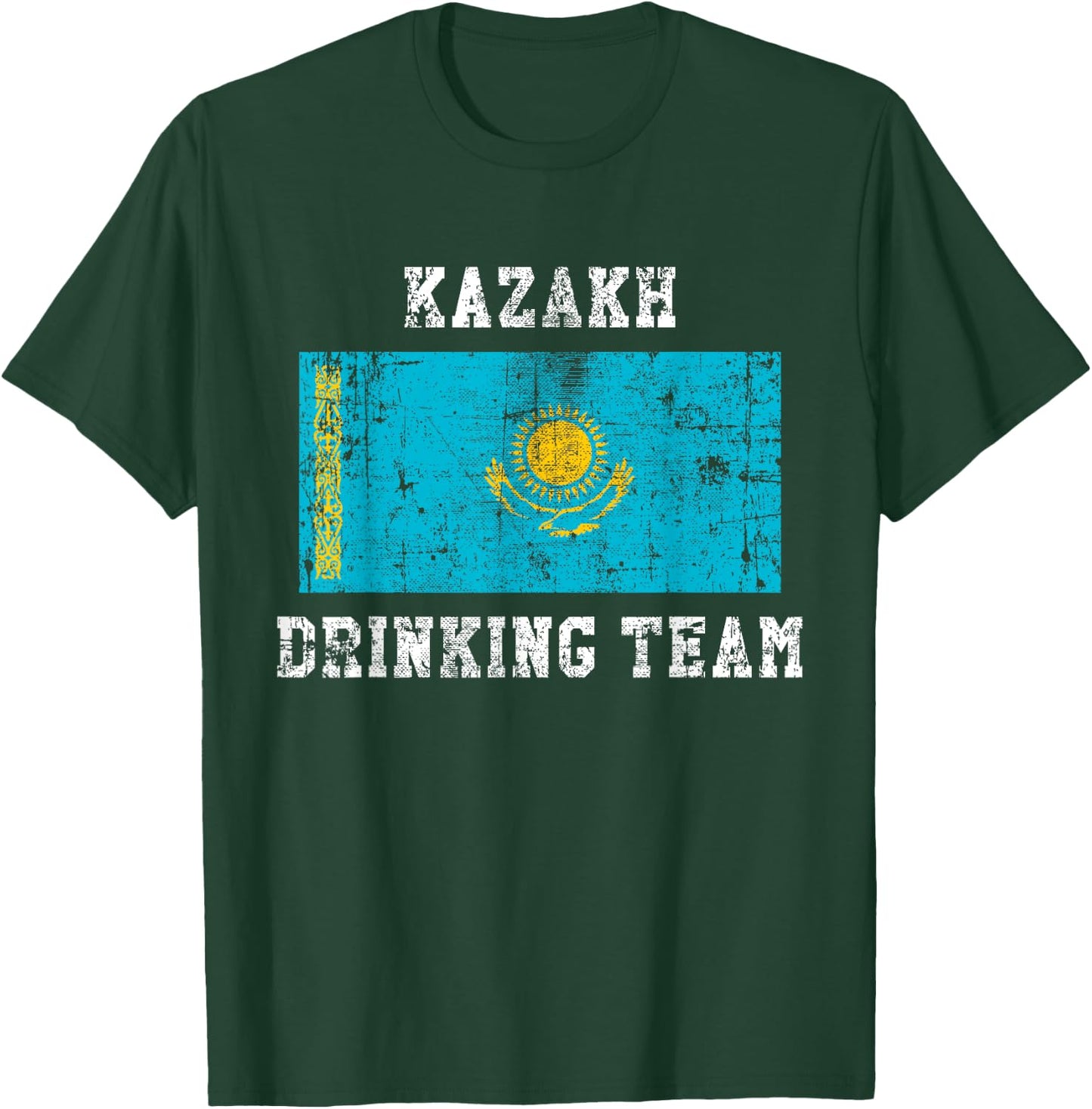 Kazakh Drinking Team Funny National Pride Gift T-Shirt - T-Shirt | Forest
