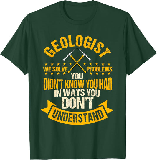 Geologist Earth Scientist Mineral Rock Collector T-Shirt - T-Shirt | Forest