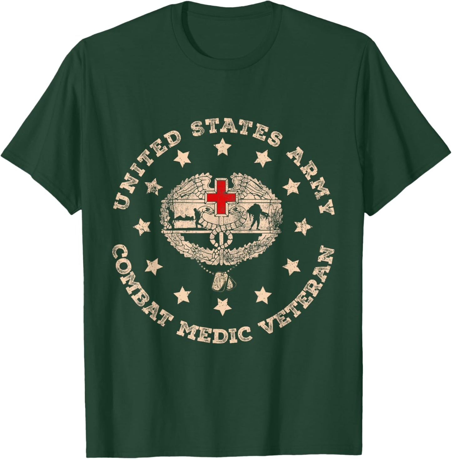 Medical Military Veterans Day U.S. Army Combat Medic Veteran T-Shirt - T-Shirt | Forest