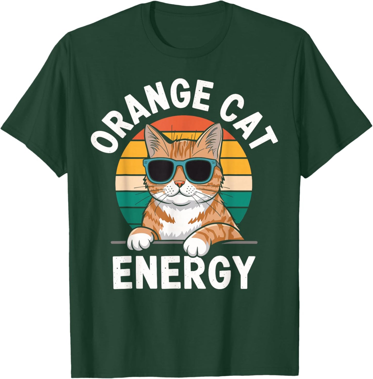 Orange Cat Energy Tabby Cat T-Shirt - T-Shirt | Forest
