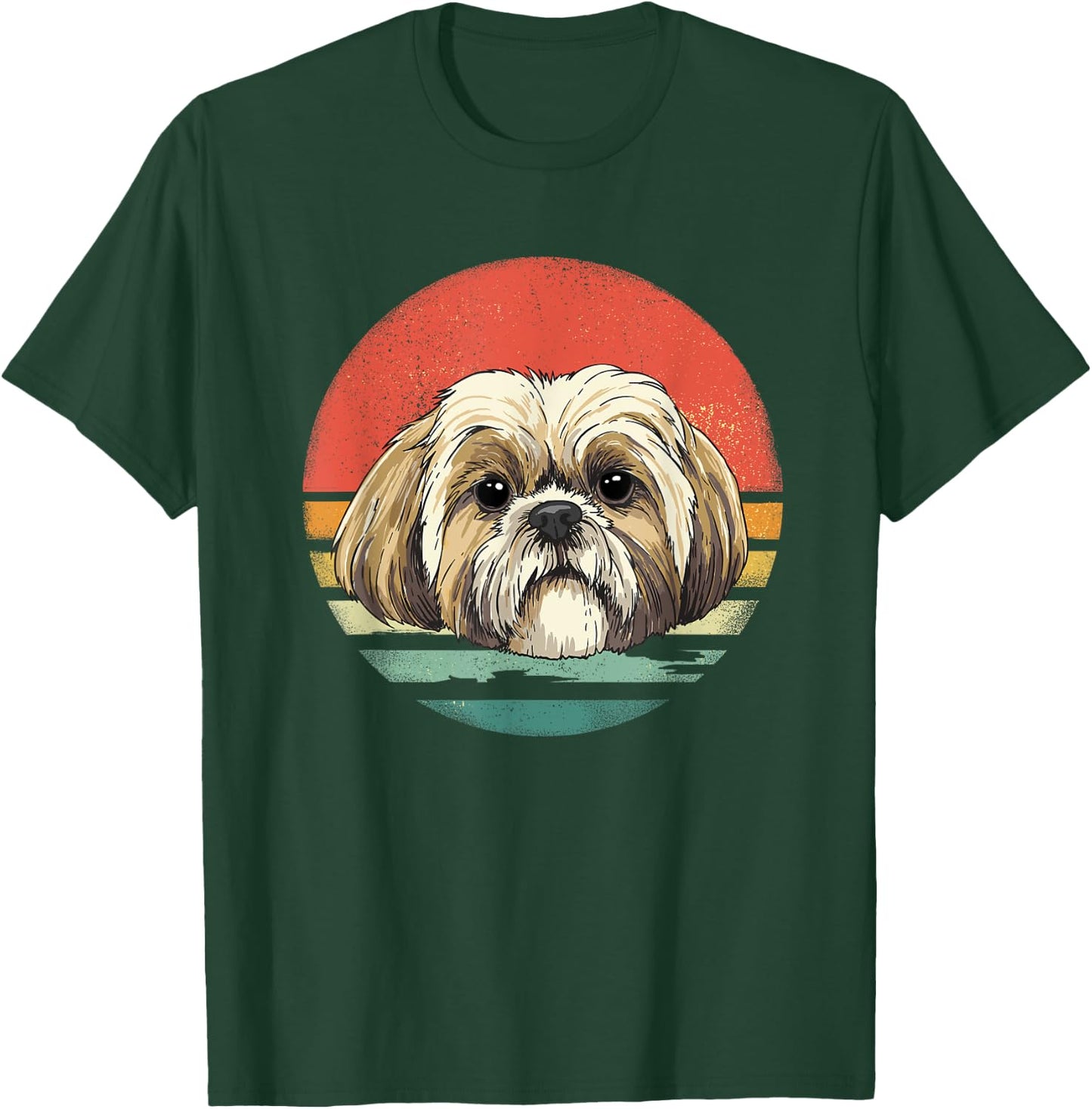 Shih Tzu Shirt Shih Tzu Dog Face Pet Lover Shih Tzu Mom Dad T-Shirt - T-Shirt | Forest
