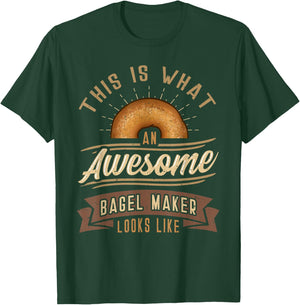 Bagel Roll Lover Baker Wheat Bakery Jewish Bread Gift T-Shirt - T-Shirt | Forest