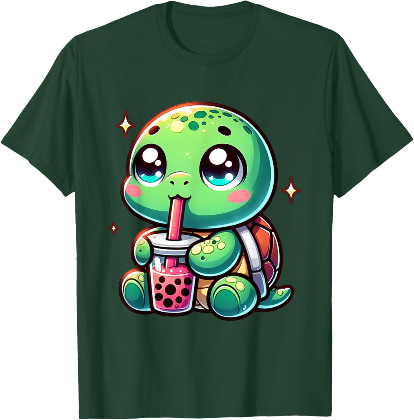 Cute turtle drinking boba. Funny Boba Turtles Lover Girls T-Shirt - T-Shirt | Forest