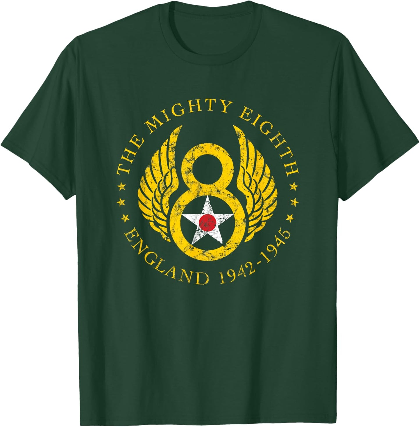 Mighty Eighth - 8th Air Force USAAF B-17 & B-24 Bomber Group T-Shirt - T-Shirt | Forest