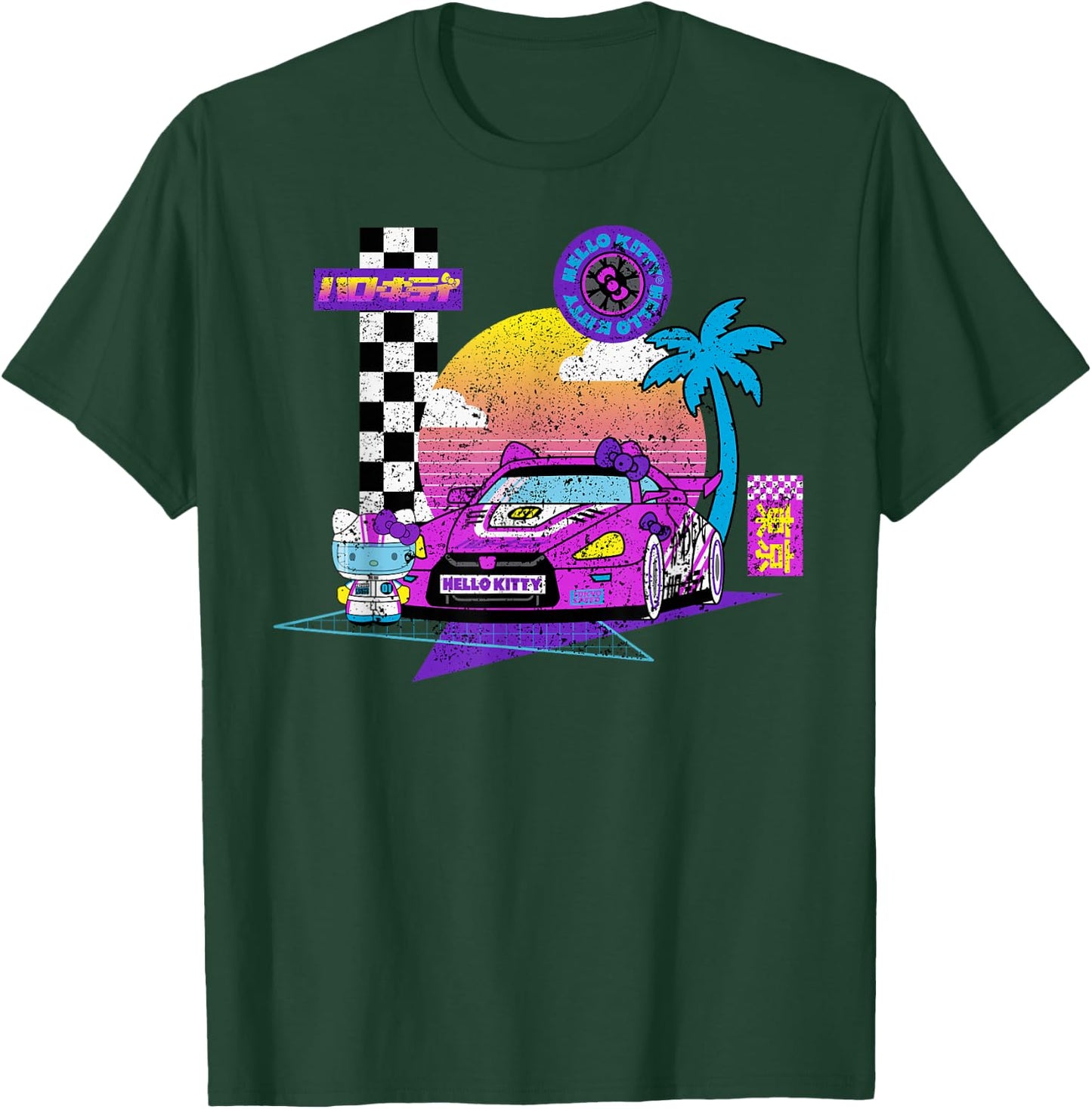 SANRIO Hello Kitty Kawaii Tokyo Racer T-Shirt - T-Shirt | Forest