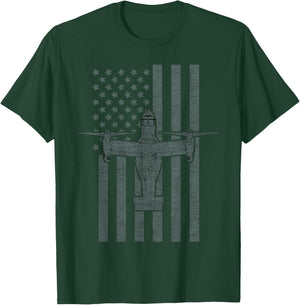 V-22 Osprey Aircraft US Military Helicopter T-Shirt - T-Shirt | Forest