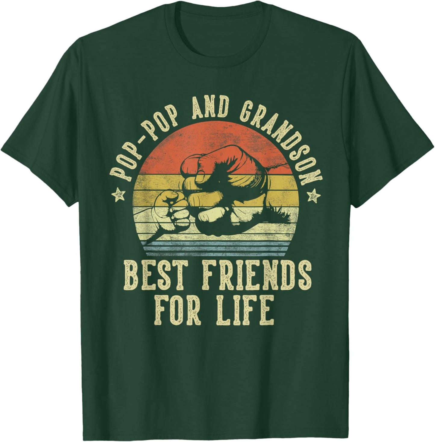 Pop-Pop and Grandson Best Friends for Life Funny Pop-Pop T-Shirt - T-Shirt | Forest