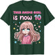 This Anime Girl Is Now 10 Japanese Anime Manga 10th Birthday T-Shirt - T-Shirt | Forest