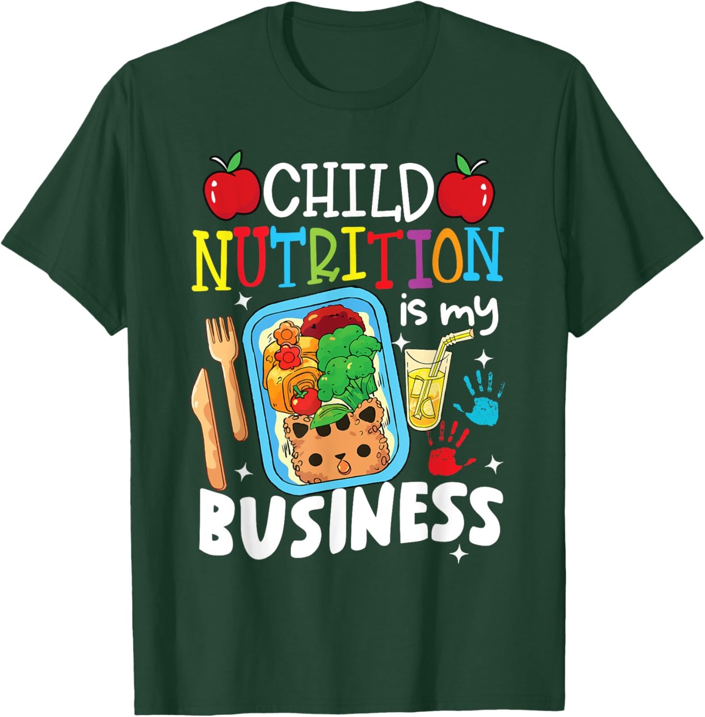 Child Nutrition is My Business Kids Lunch Box Cafeteria Crew T-Shirt - T-Shirt | Forest