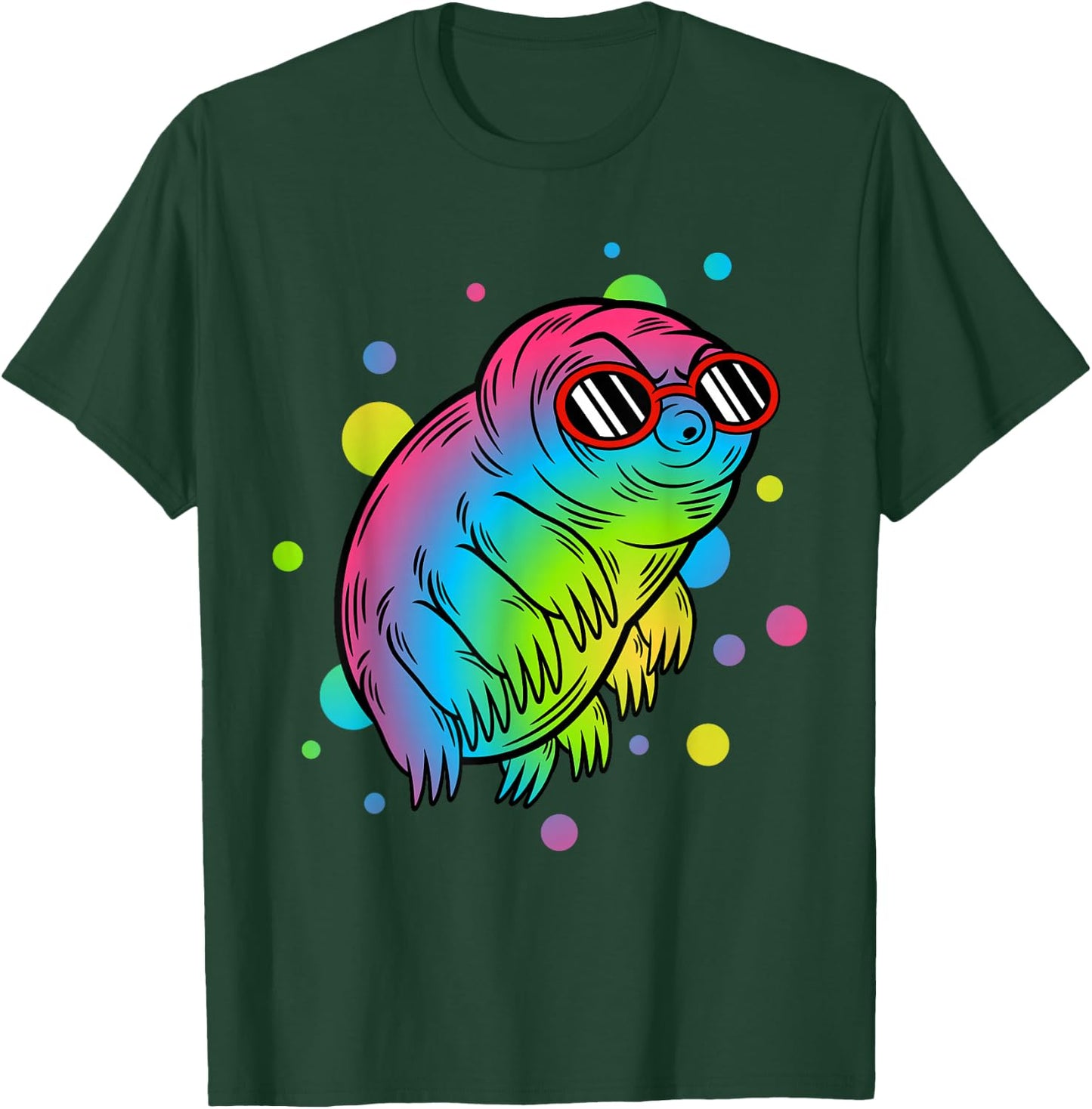 Big Rainbow Water Bear Funny Tardigrade Gift Men Women Kids T-Shirt - T-Shirt | Forest