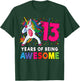 13th Birthday Dabbing Unicorn Party Gift 13 Years Old Girls T-Shirt - T-Shirt | Forest