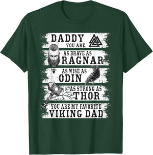 Retro Norse Mythology & Viking Saying - Best Viking Daddy T-Shirt - T-Shirt | Forest