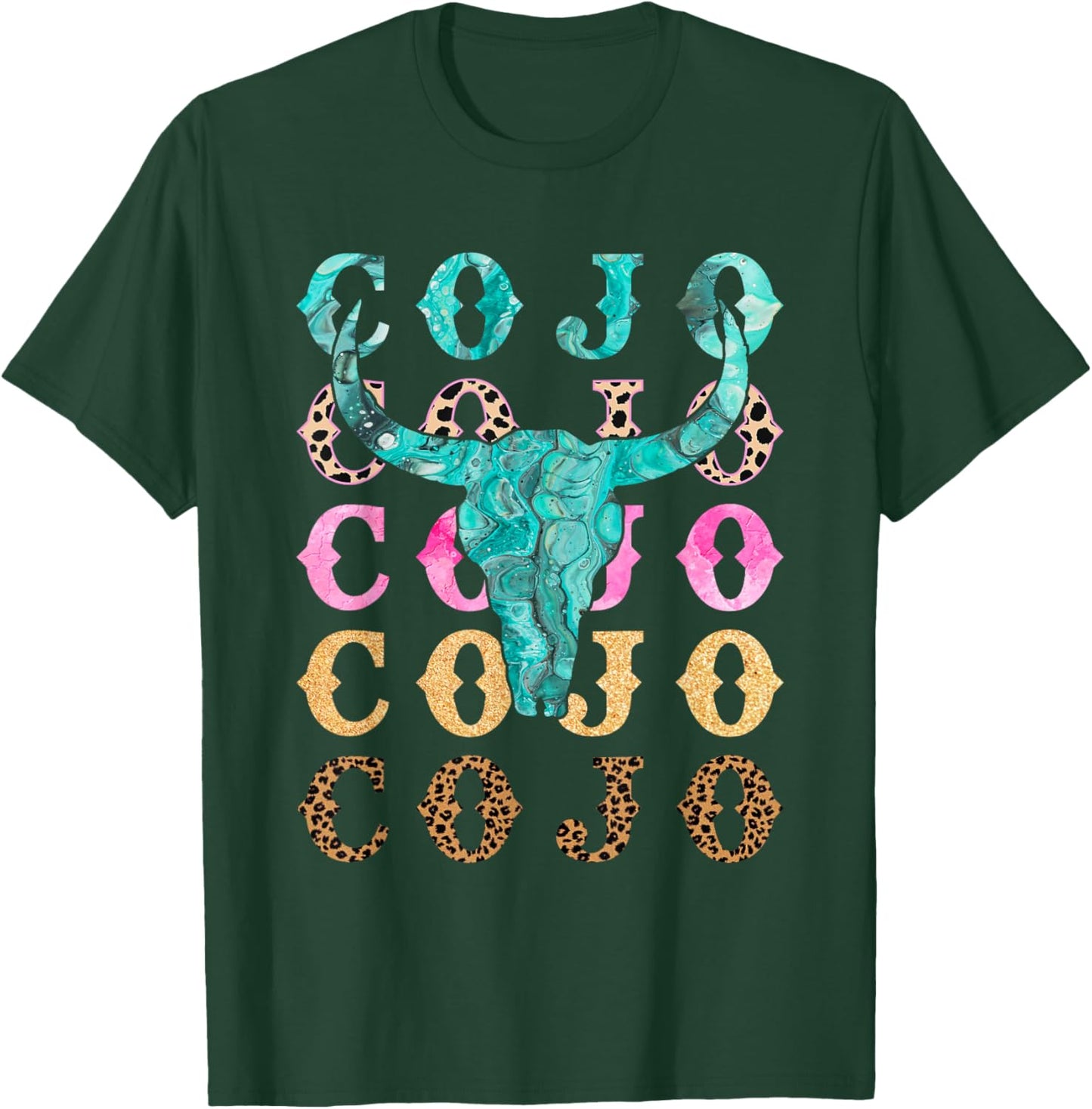Retro Cojo Bull Skull Music Country 70s Cowboys Boot T-Shirt - T-Shirt | Forest