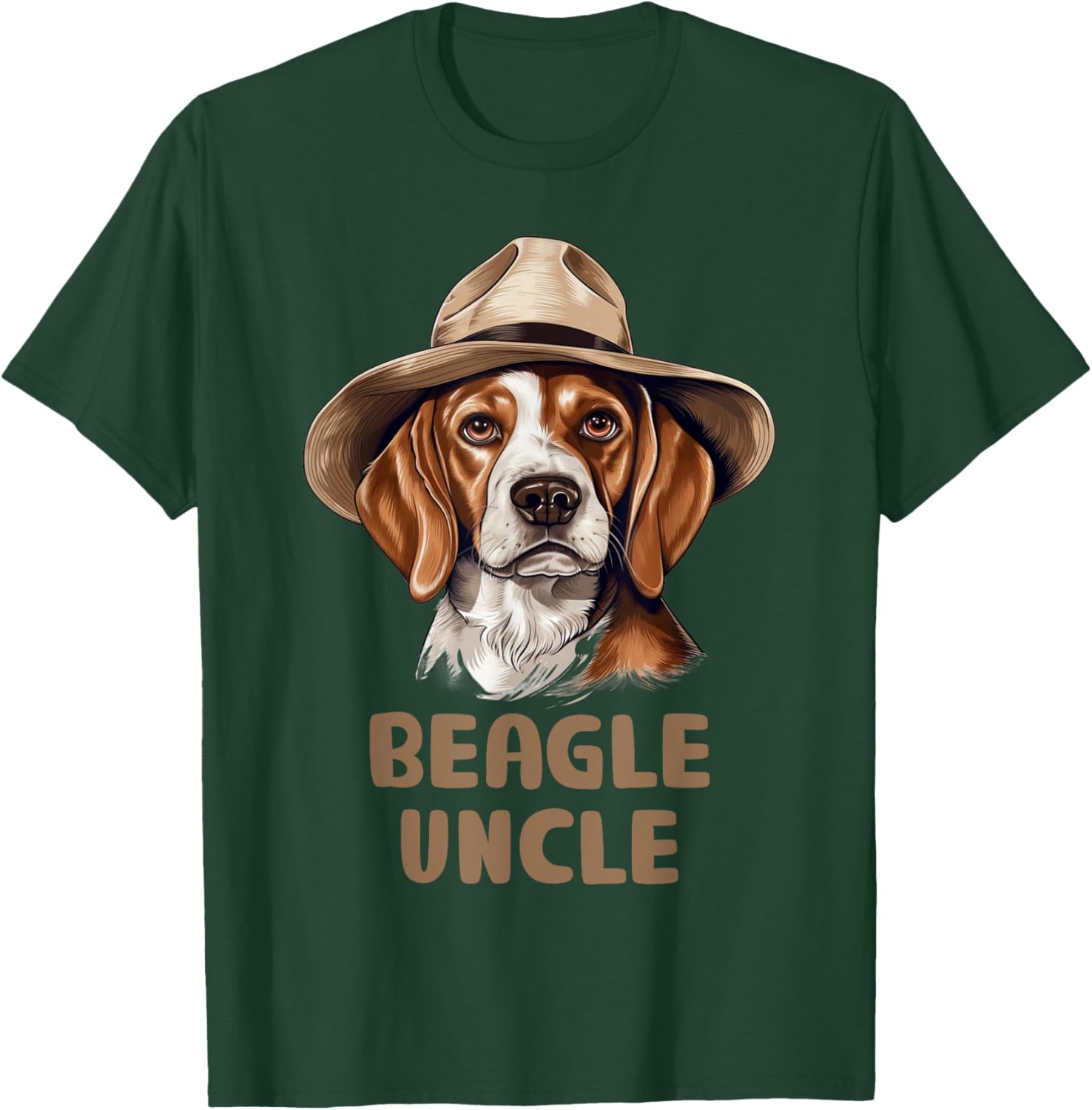 Cute Beagle Uncle Dog Lovers Gift Funny Puppy Beagle Owner Men Women Kids T-Shirt - T-Shirt | Forest