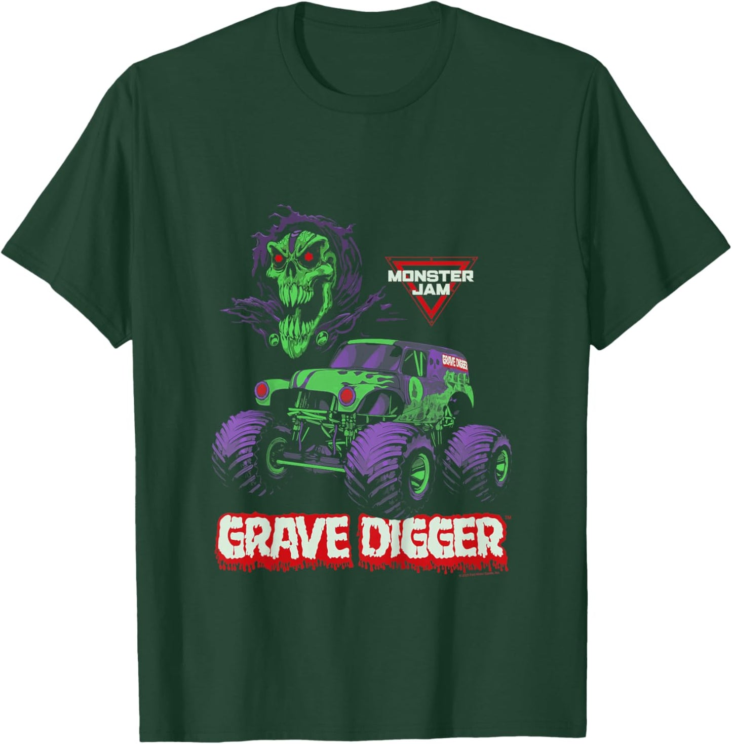 Monster Jam Grave Digger Monster Truck T-Shirt - T-Shirt | Forest