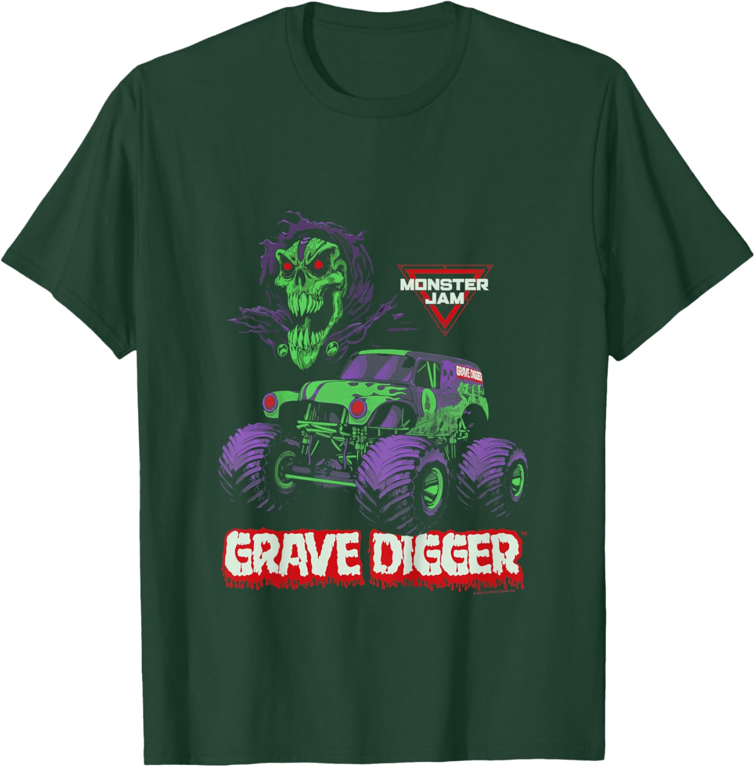 Monster Jam Grave Digger Monster Truck T-Shirt - T-Shirt | Forest