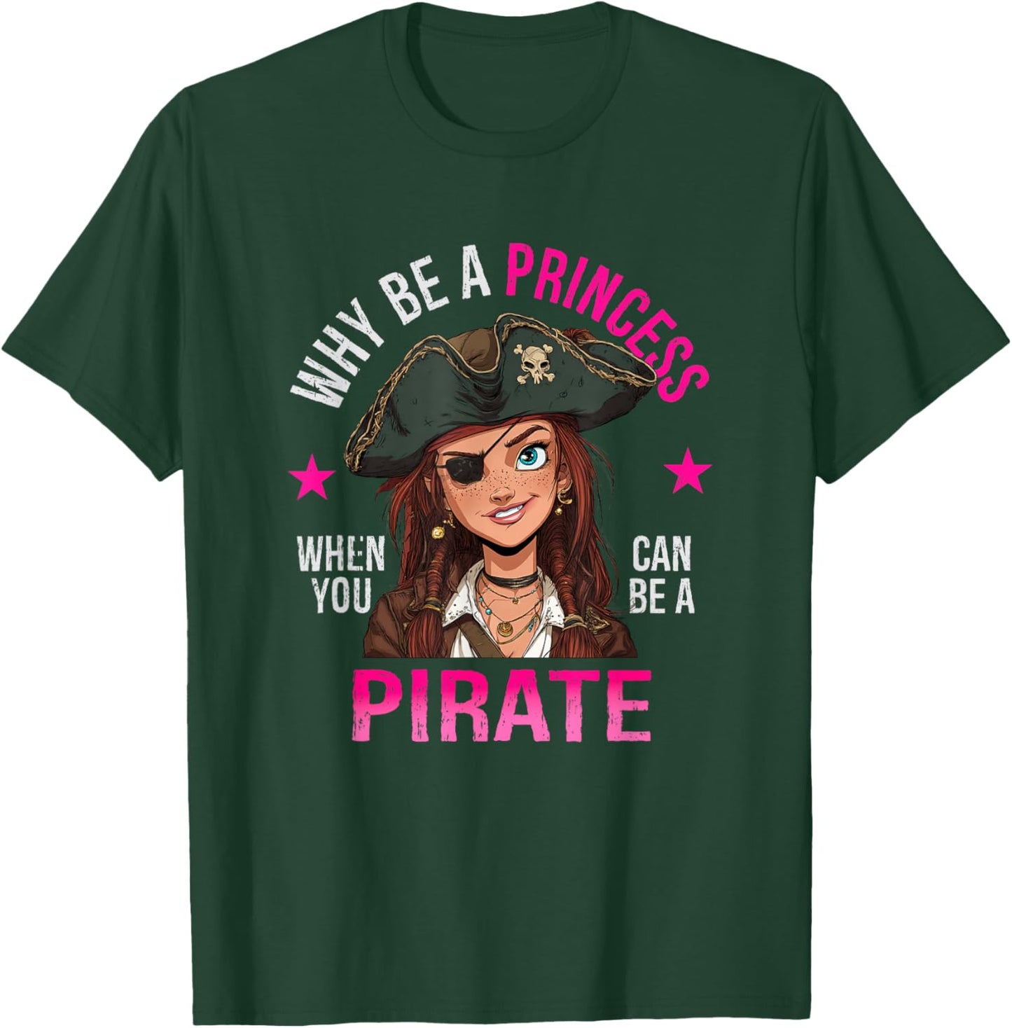 Funny Pirate Girl T-Shirt - T-Shirt | Forest