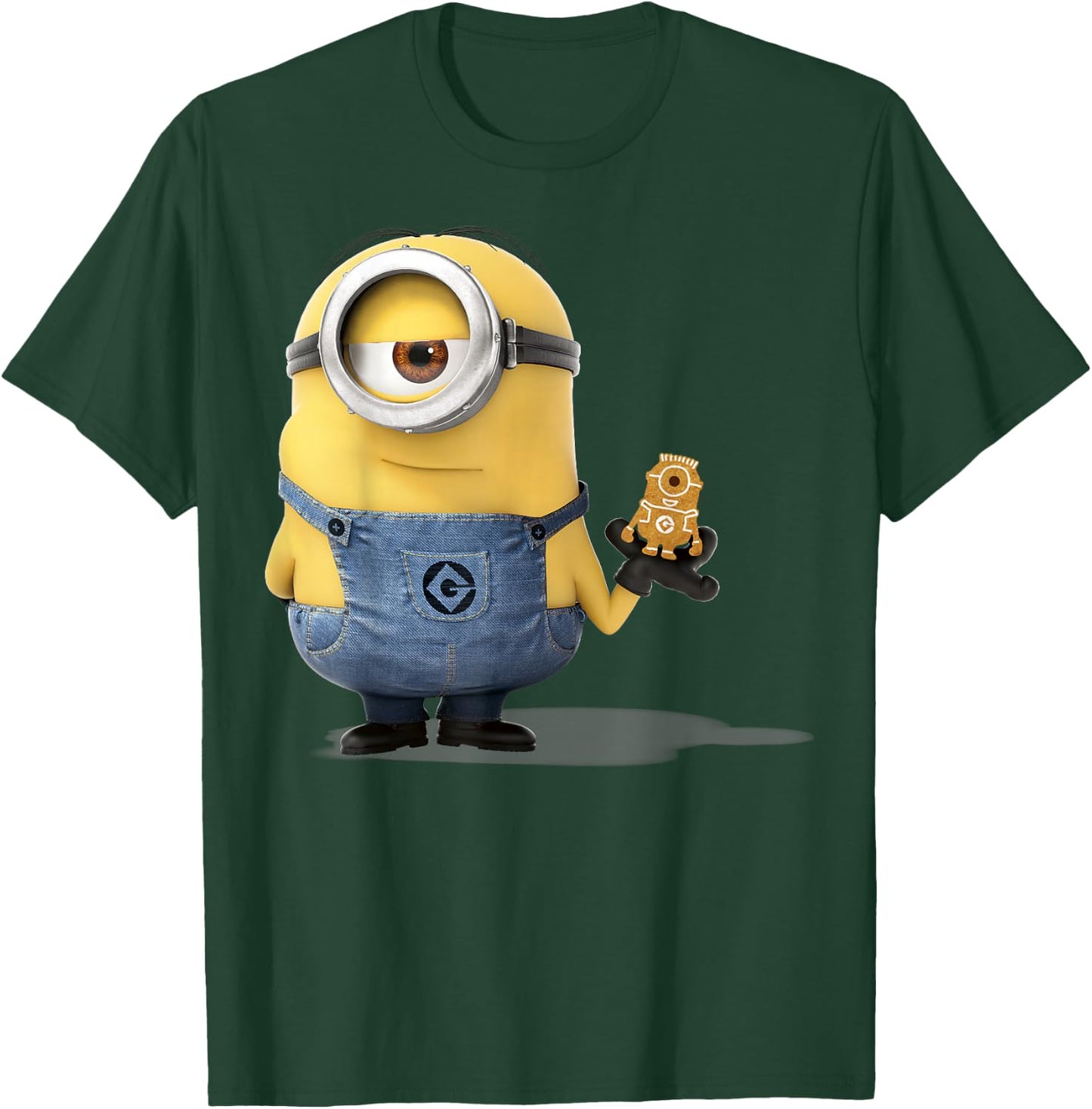 Despicable Me Minions Holding A Ginger Bread Minion Portrait Small T-Shirt - T-Shirt | Forest