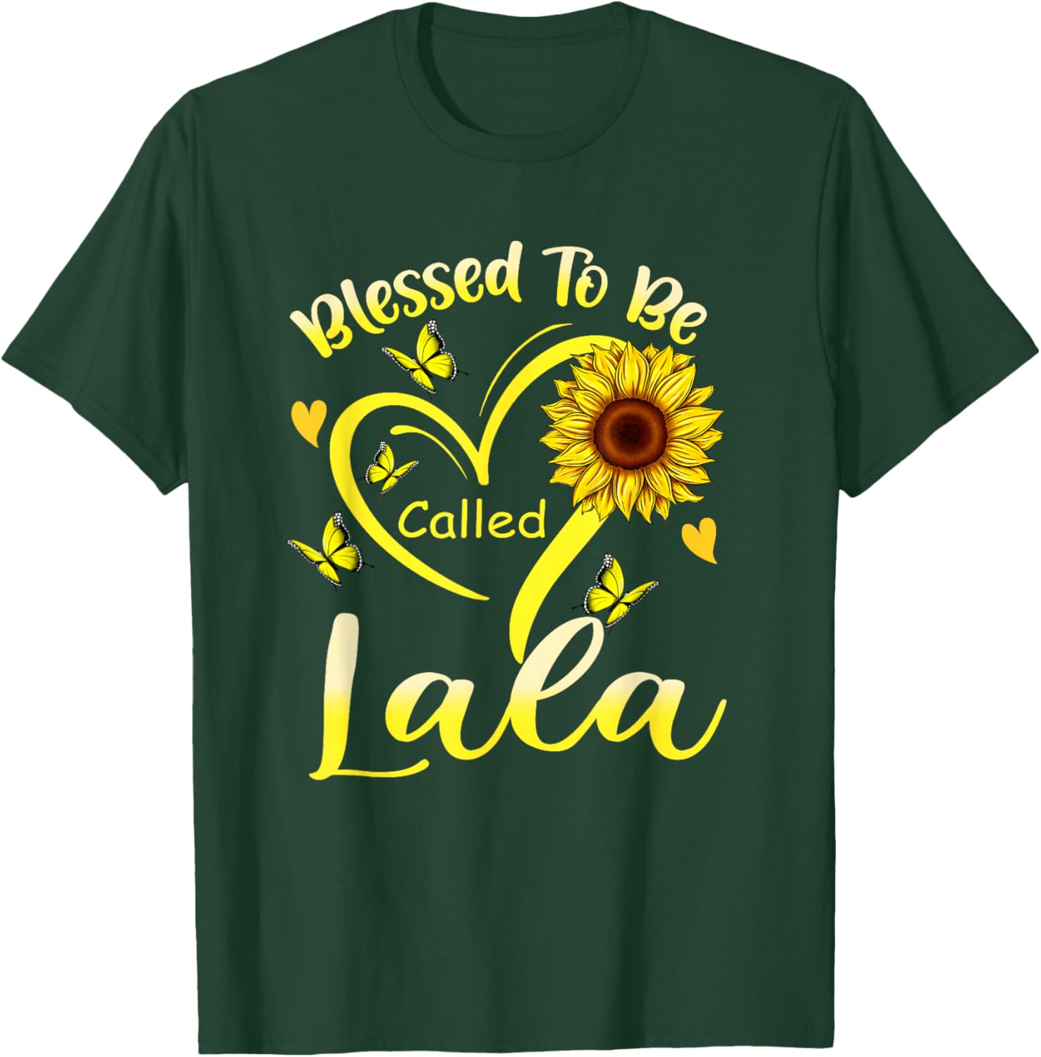 Blessed to Be Called Lala Sunflower Cute Floral Mothers Day T-Shirt - T-Shirt | Forest