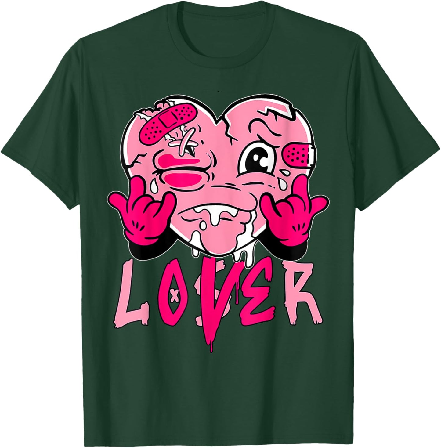 Pink Loser Lover Pink Drip Heart Matching Women T-Shirt - T-Shirt | Forest
