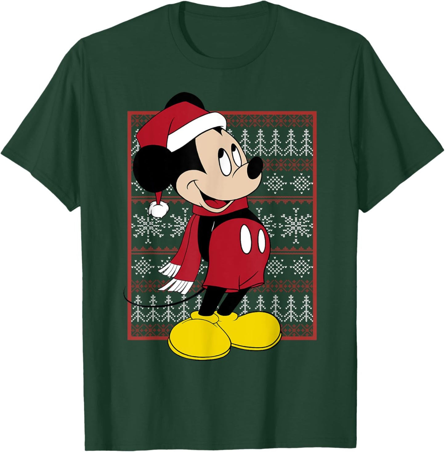 Disney Mickey Mouse Christmas Graphic T-Shirt - T-Shirt | Forest