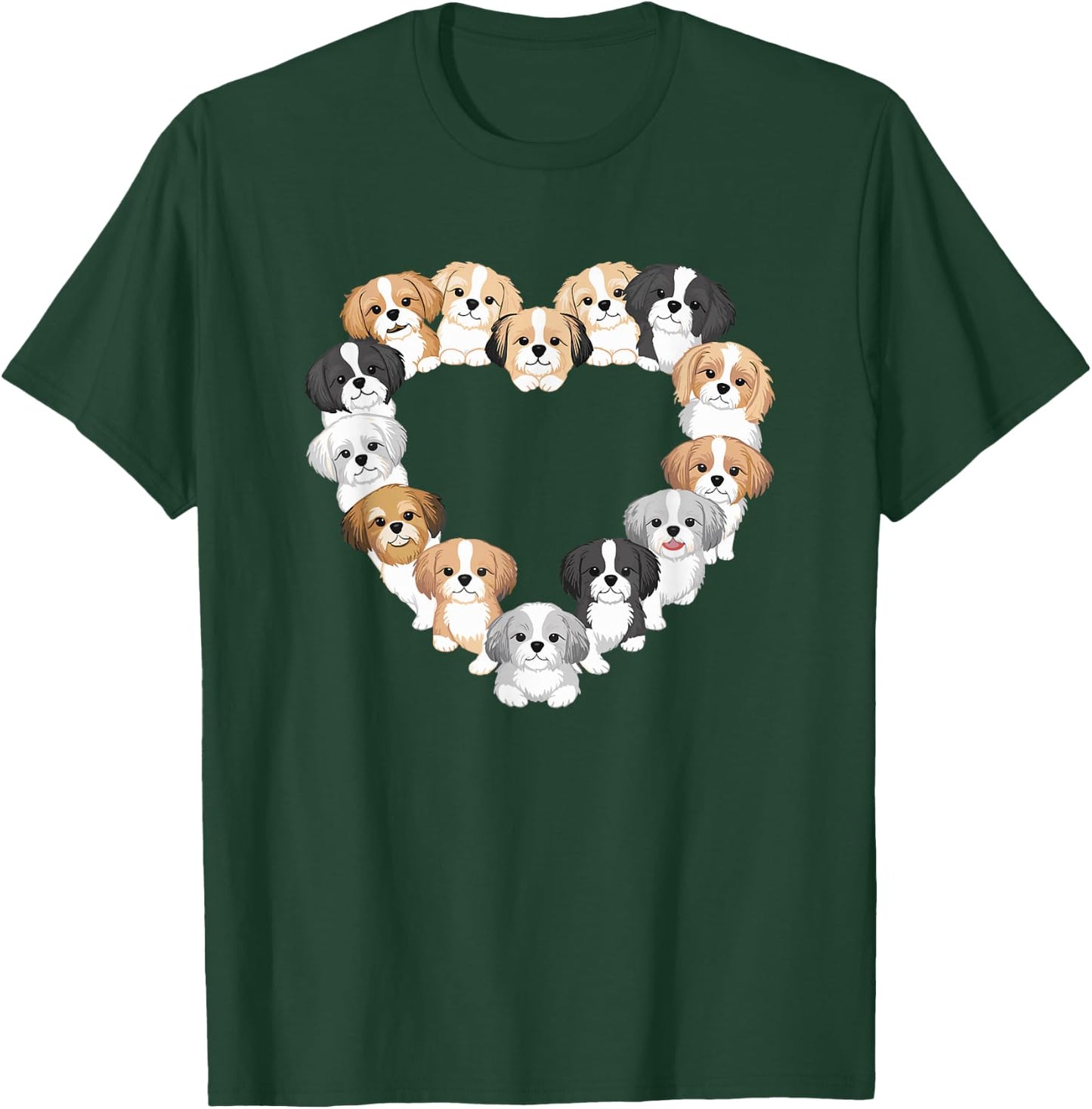 Heart Shih Tzu Dog Shih Tzus T-Shirt - T-Shirt | Forest