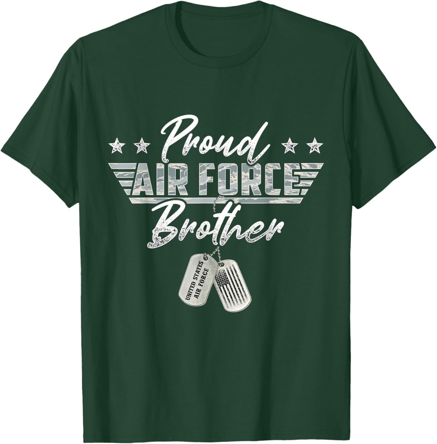 Proud Air Force Brother Military Air Force Family Matching T-Shirt - T-Shirt | Forest