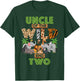 2nd Birthday Zoo Safari Jungle Uncle Of The Wild and Two T-Shirt - T-Shirt | Forest