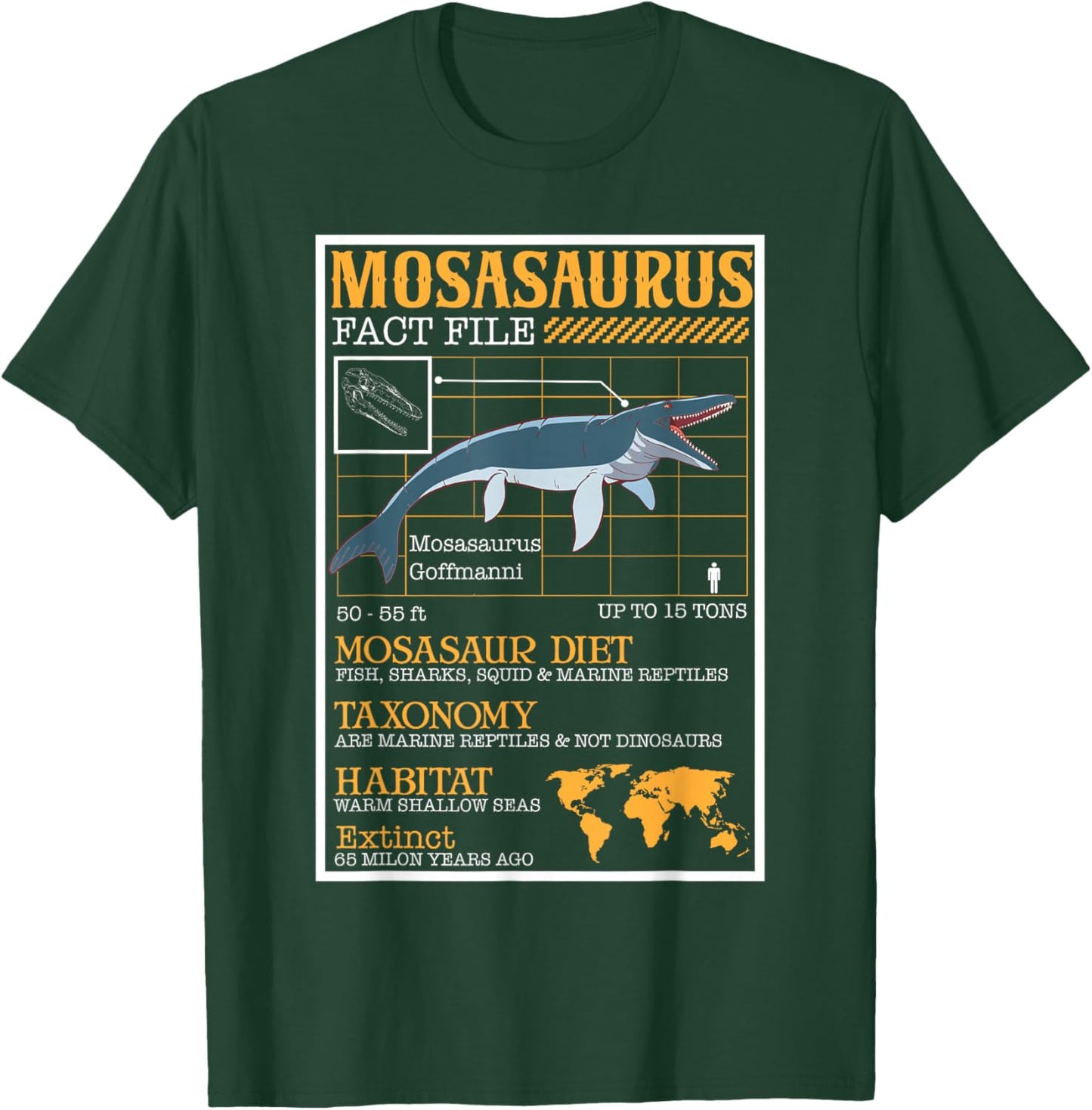 Mosasaurus T-Shirt - T-Shirt | Forest