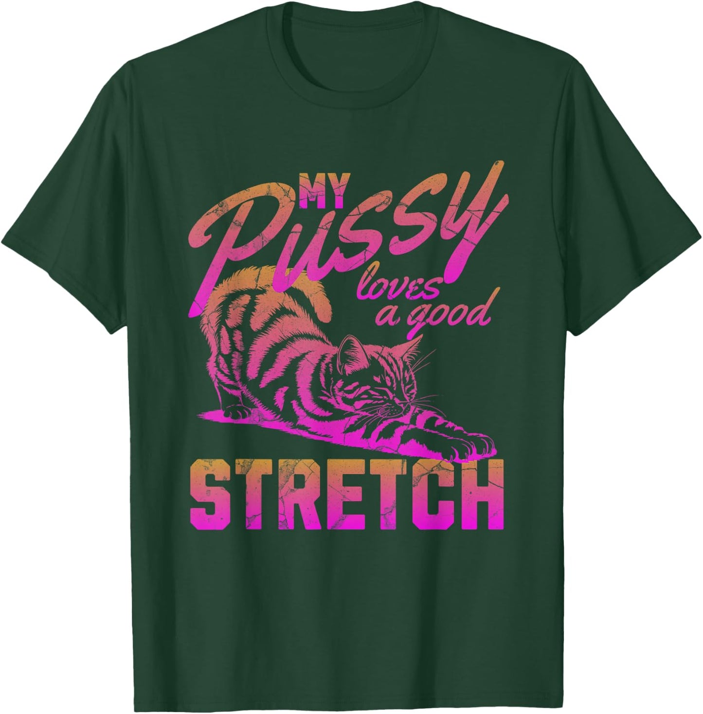 My Pussy Love A Good Stretch Funny Vintage T-Shirt - T-Shirt | Forest