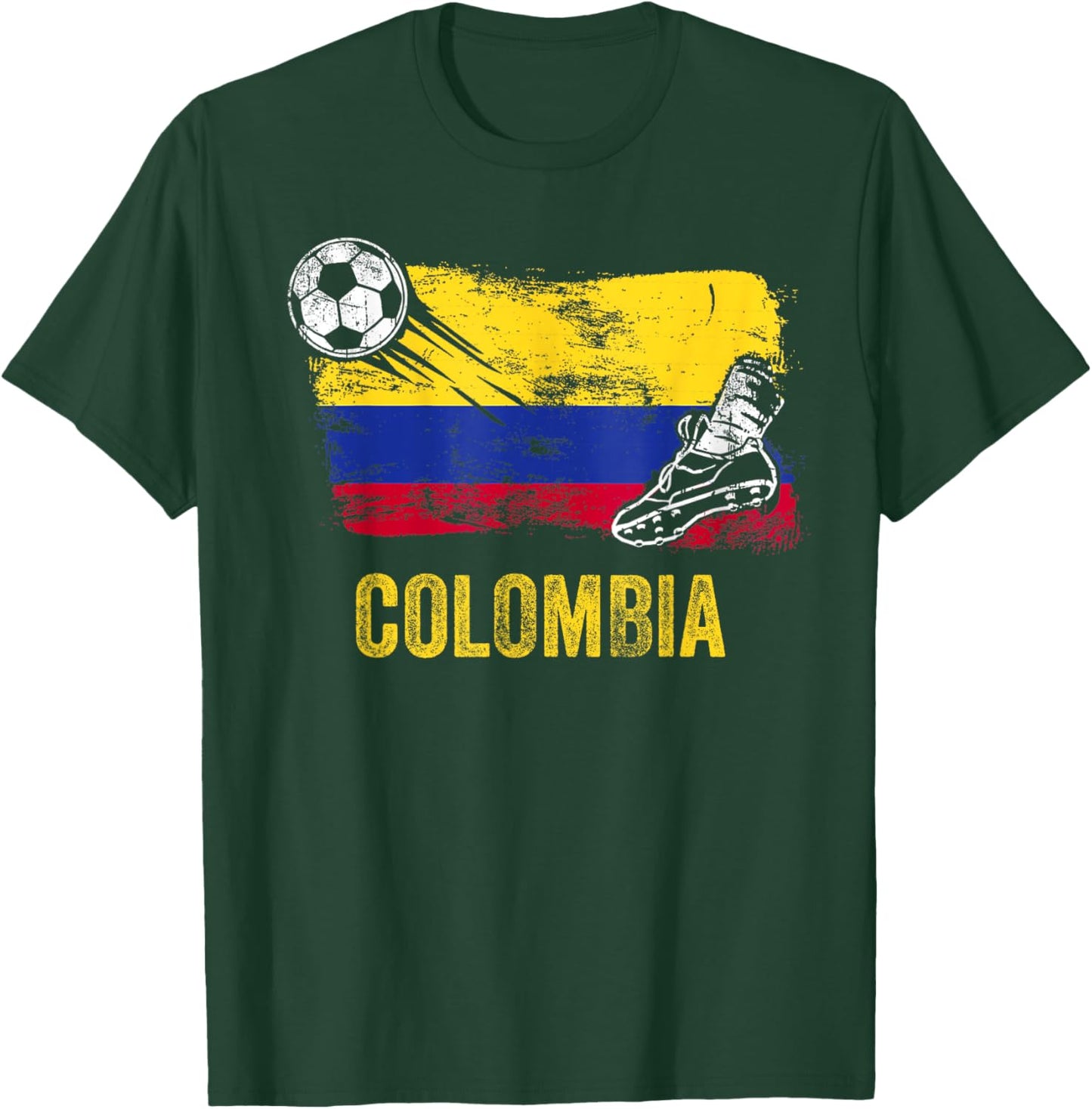 Colombia Soccer Jersey Fan Gallery Cheer Lady Mom Family T-Shirt - T-Shirt | Forest