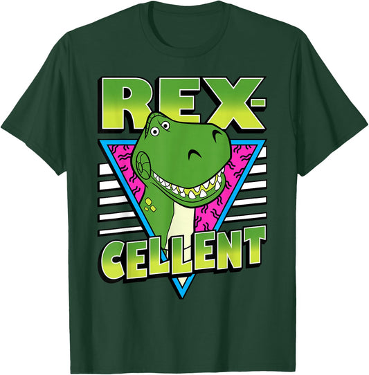 Disney Pixar Toy Story 4 Retro REX-Cellent Portrait T-Shirt - T-Shirt | Forest