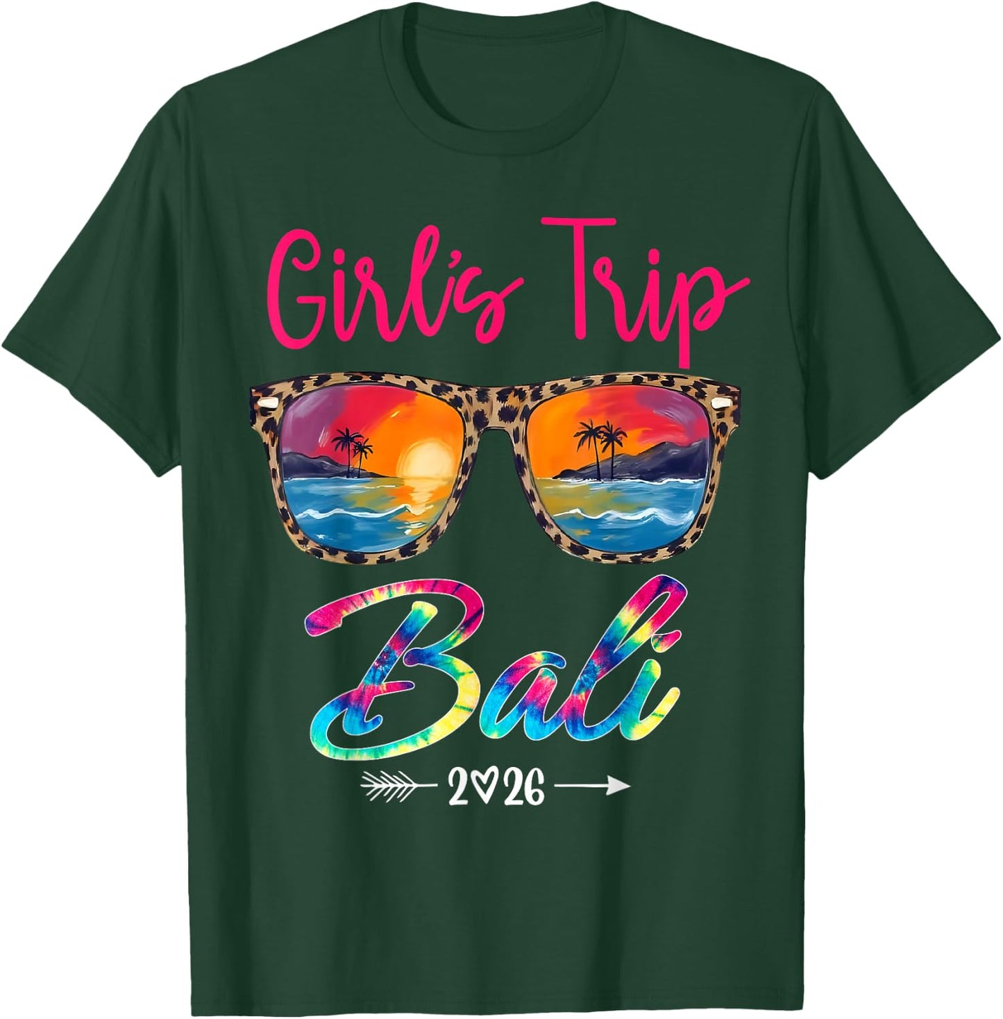 Girls Trip Bali 2026 Girls Weekend Summer Vacation Party T-Shirt - T-Shirt | Forest