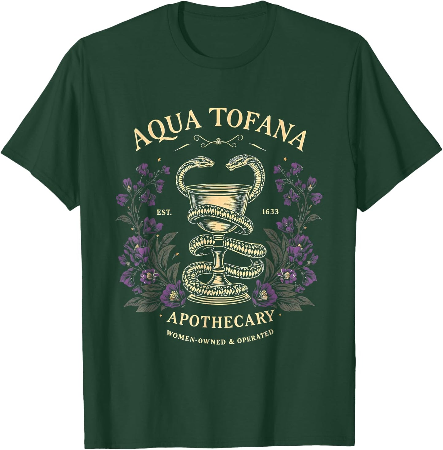 Feminist Snake Serpent Aqua Tofana Poison Globet Women T-Shirt - T-Shirt | Forest