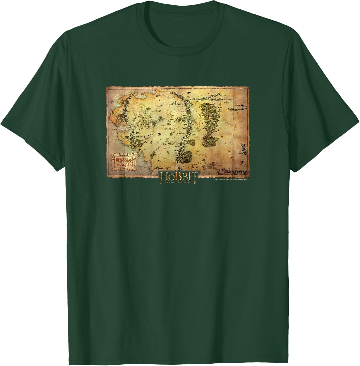 Hobbit Middle Earth Map T-Shirt - T-Shirt | Forest