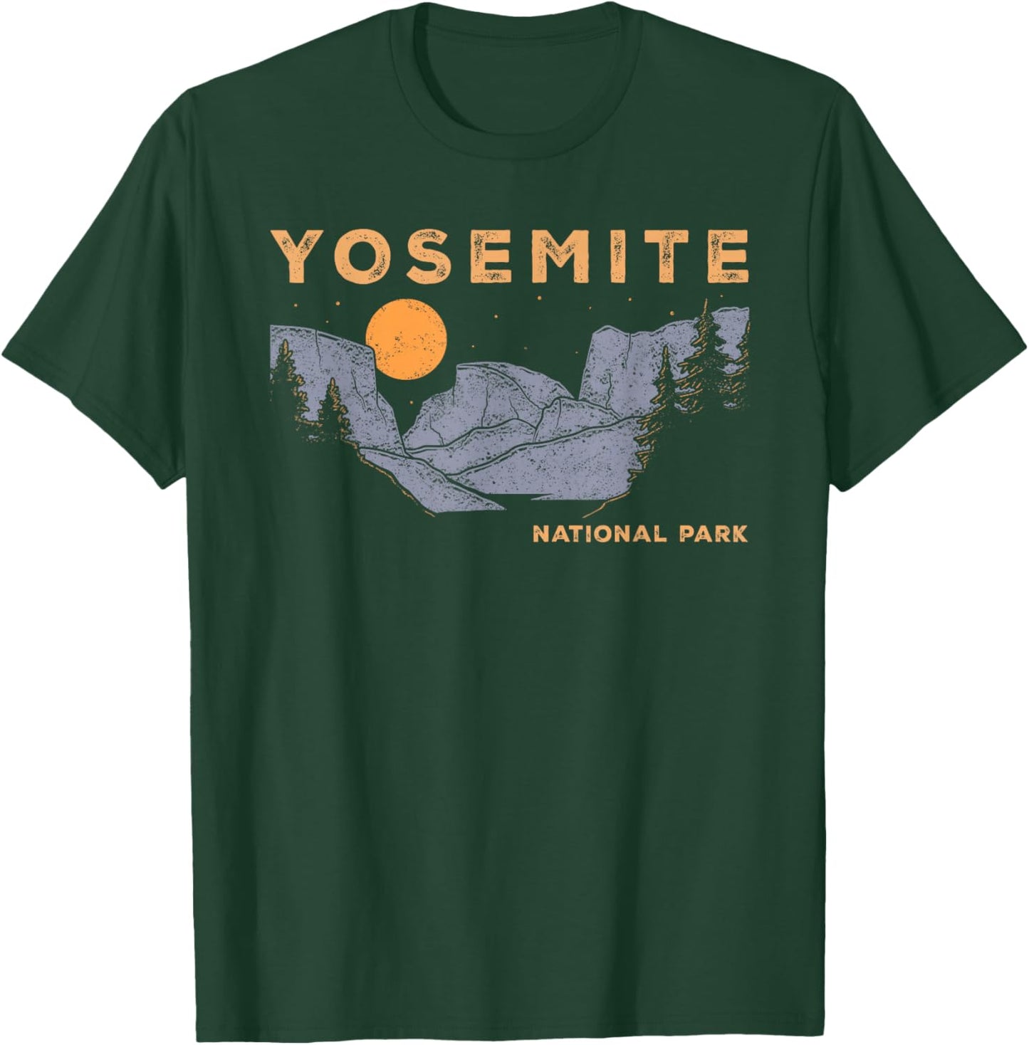 Retro Yosemite Half-Dome National Park Vintage T-Shirt - T-Shirt | Forest