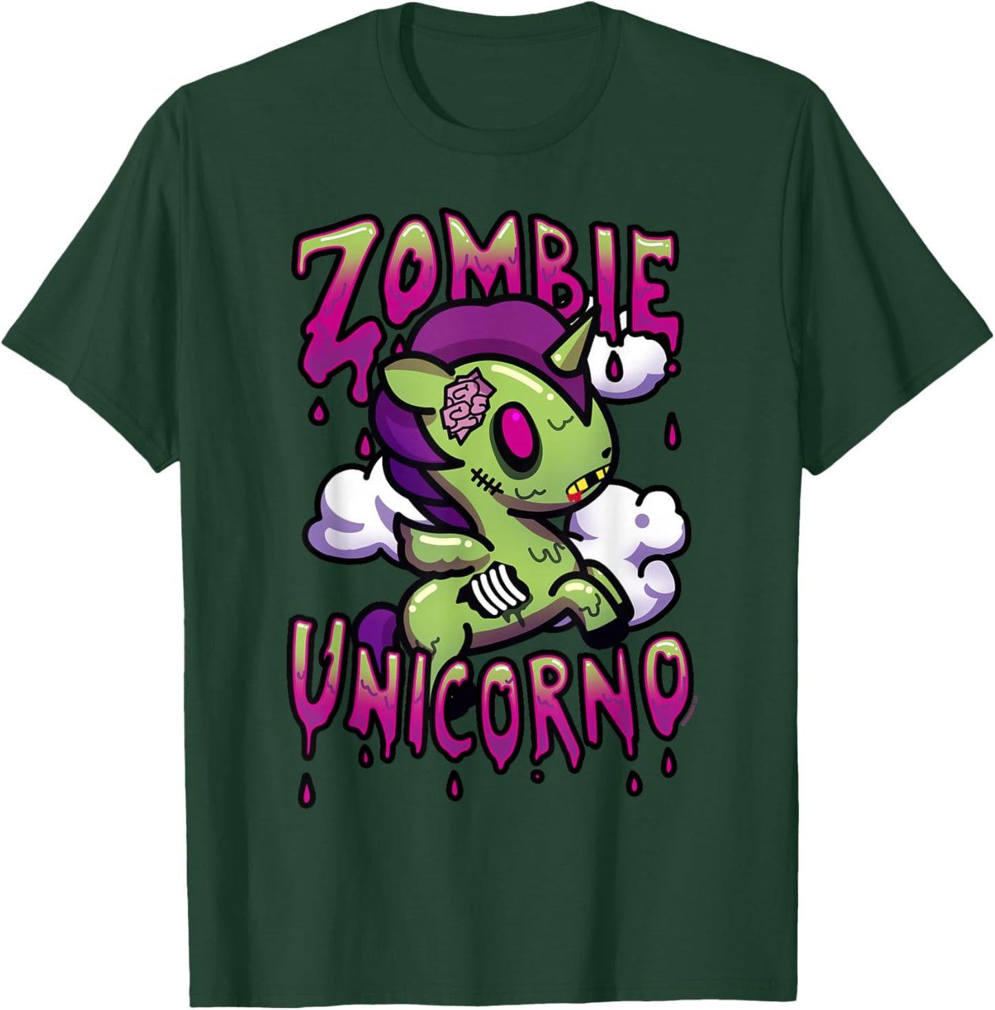 Tokidoki Halloween Zombie Unicorno Milo Portrait T-Shirt - T-Shirt | Forest