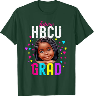 Future HBCU Grad Young Black Girl Youth Kids T-Shirt - T-Shirt | Forest