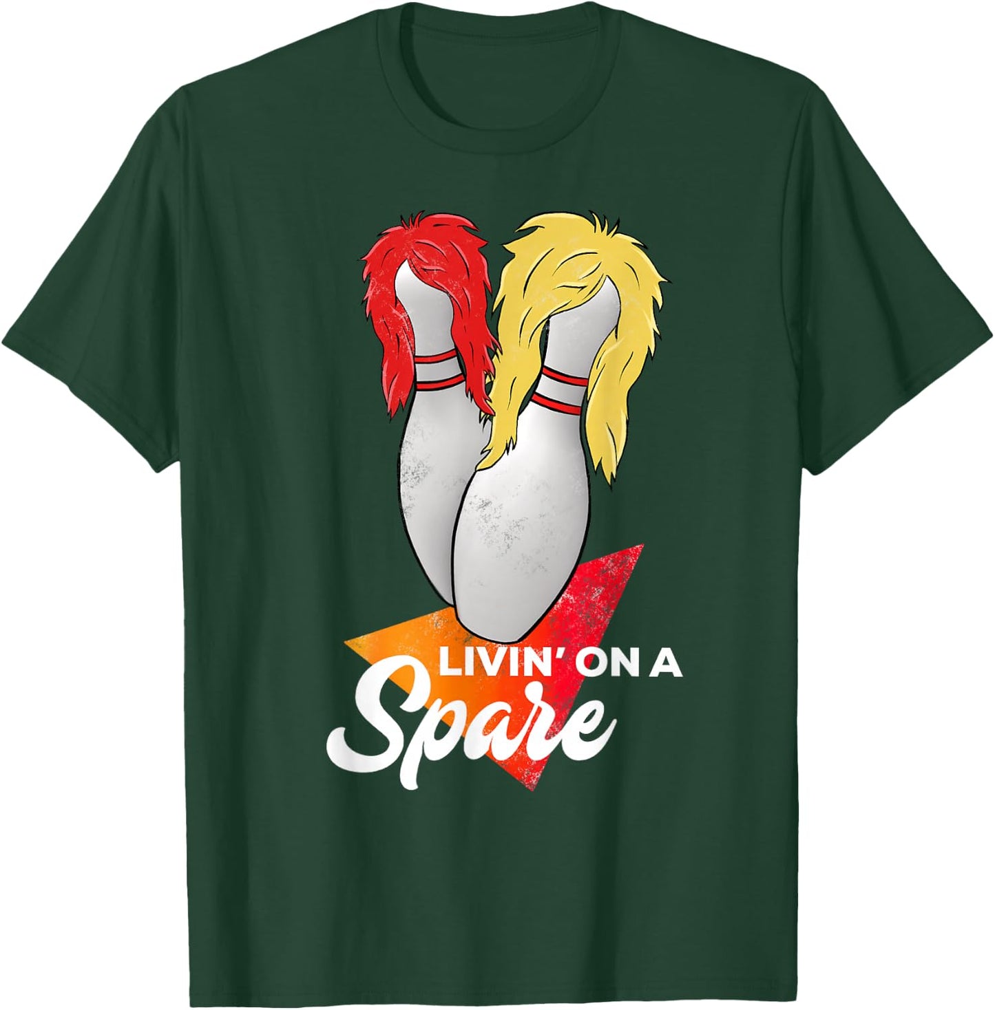 Living On A Spare Bowling League Team T-Shirt - T-Shirt | Forest