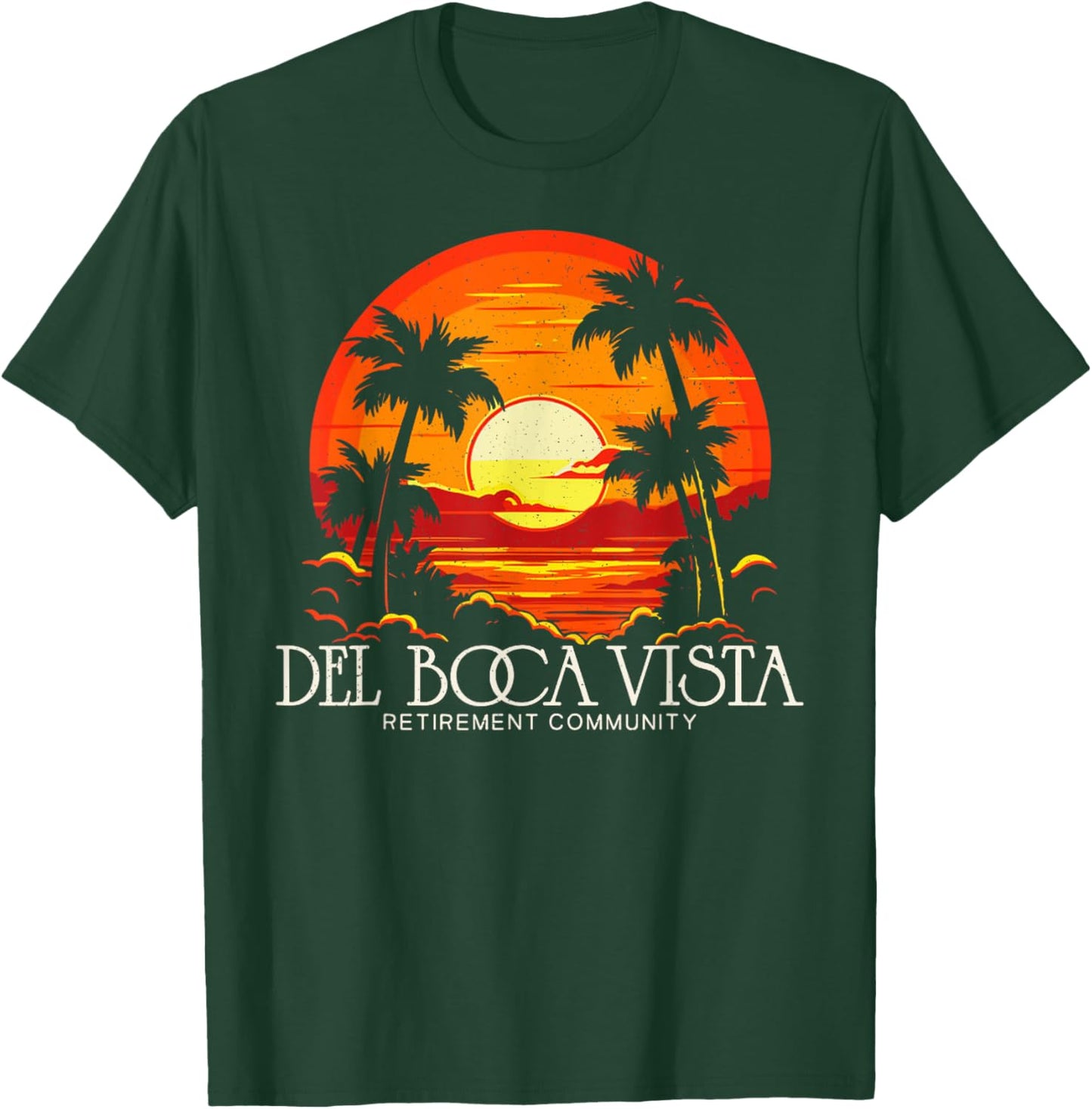 Retro Del Boca Vista Del Boca Vista 90s Sunset T-Shirt - T-Shirt | Forest