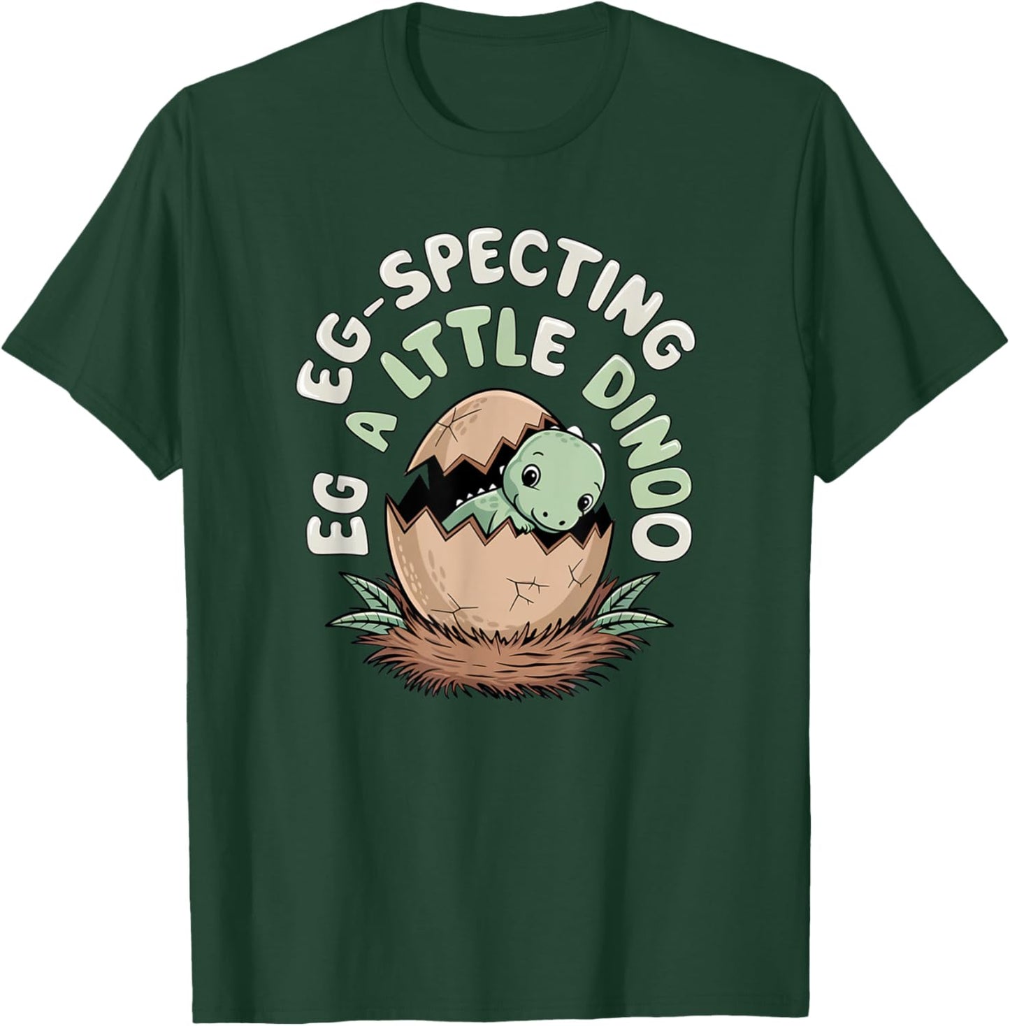 Eg-Specting Dinosaurs Pregnancy Baby Announcement T-Shirt - T-Shirt | Forest