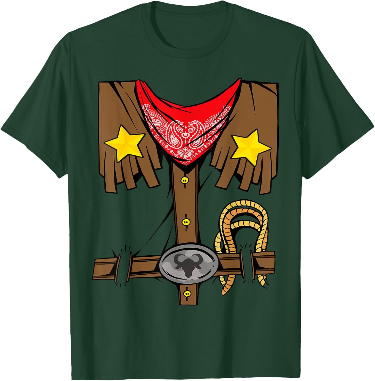 Rodeo Outfit Wild Western Cowboy Cowgirl Halloween Costume T-Shirt - T-Shirt | Forest