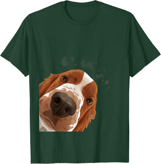 Curious Welsh Springer Spaniel Dog Women Girls Kids T-Shirt - T-Shirt | Forest