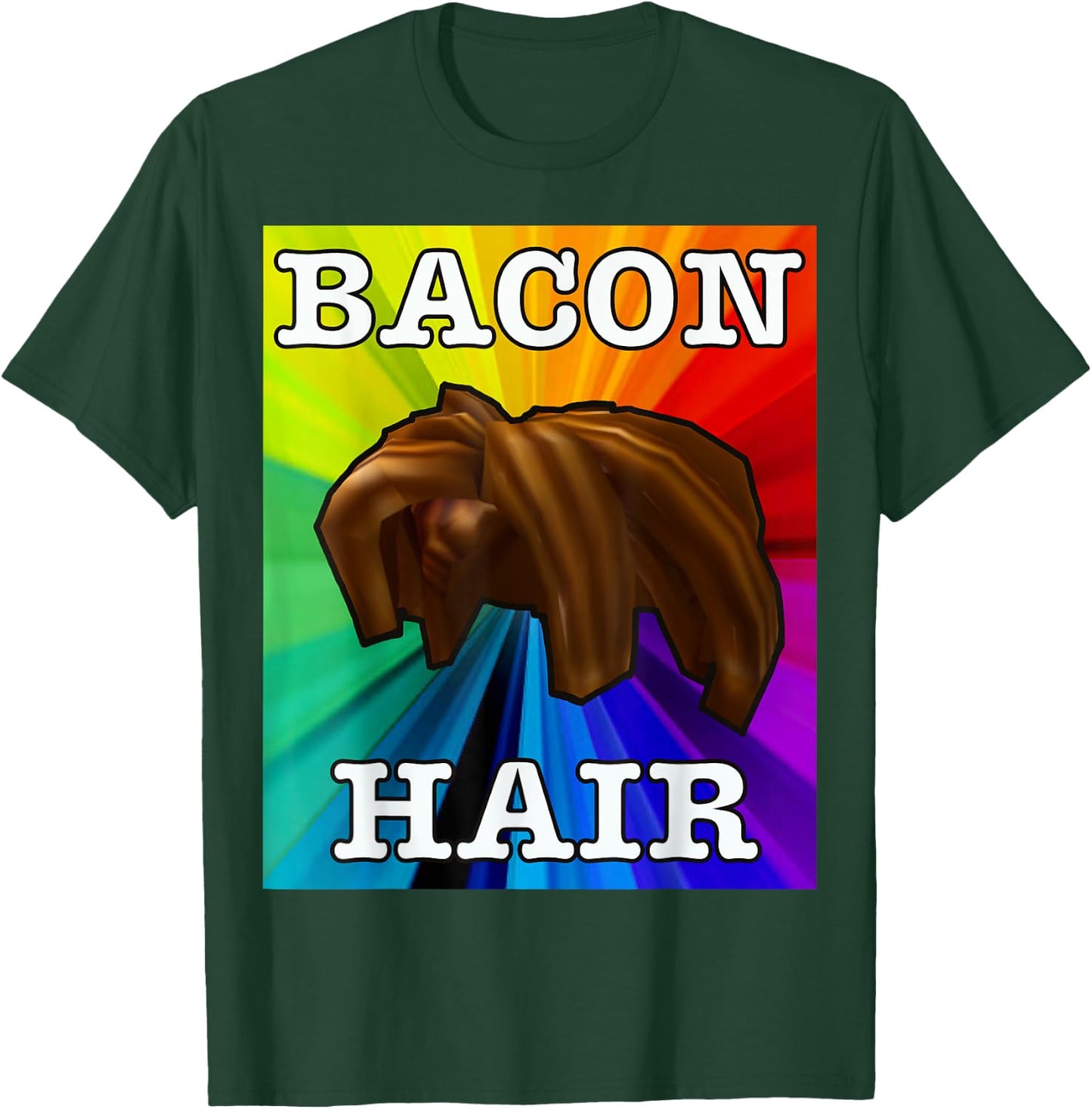 Colorful bacon hair design for boy or girl gamers T-Shirt - T-Shirt | Forest