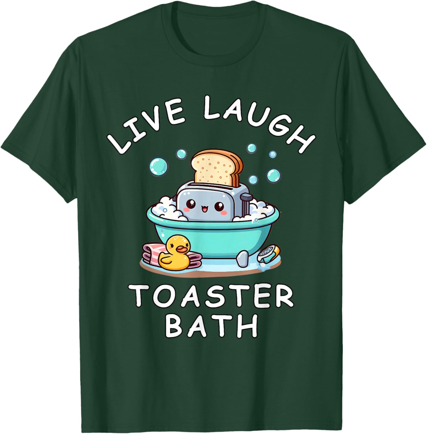 Live Laugh Toaster Bad sarkastisch Unhinged Meme Spruch T-Shirt - T-Shirt | Forest