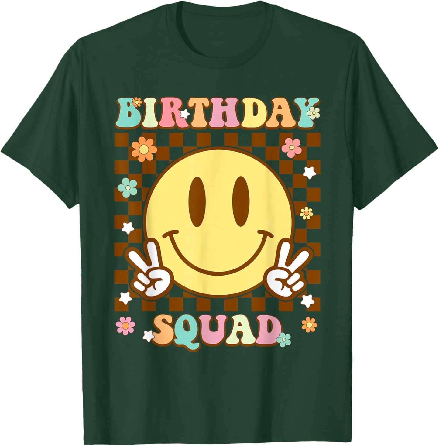 Groovy Birthday Squad Matching Birthday Family Group Bday T-Shirt - T-Shirt | Forest