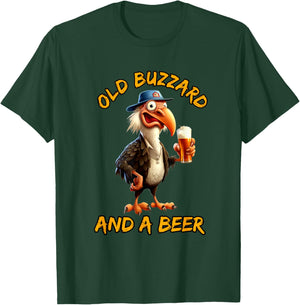 Grandpa Old Buzzard And Beer Old Man Beer Lovers Senior T-Shirt - T-Shirt | Forest