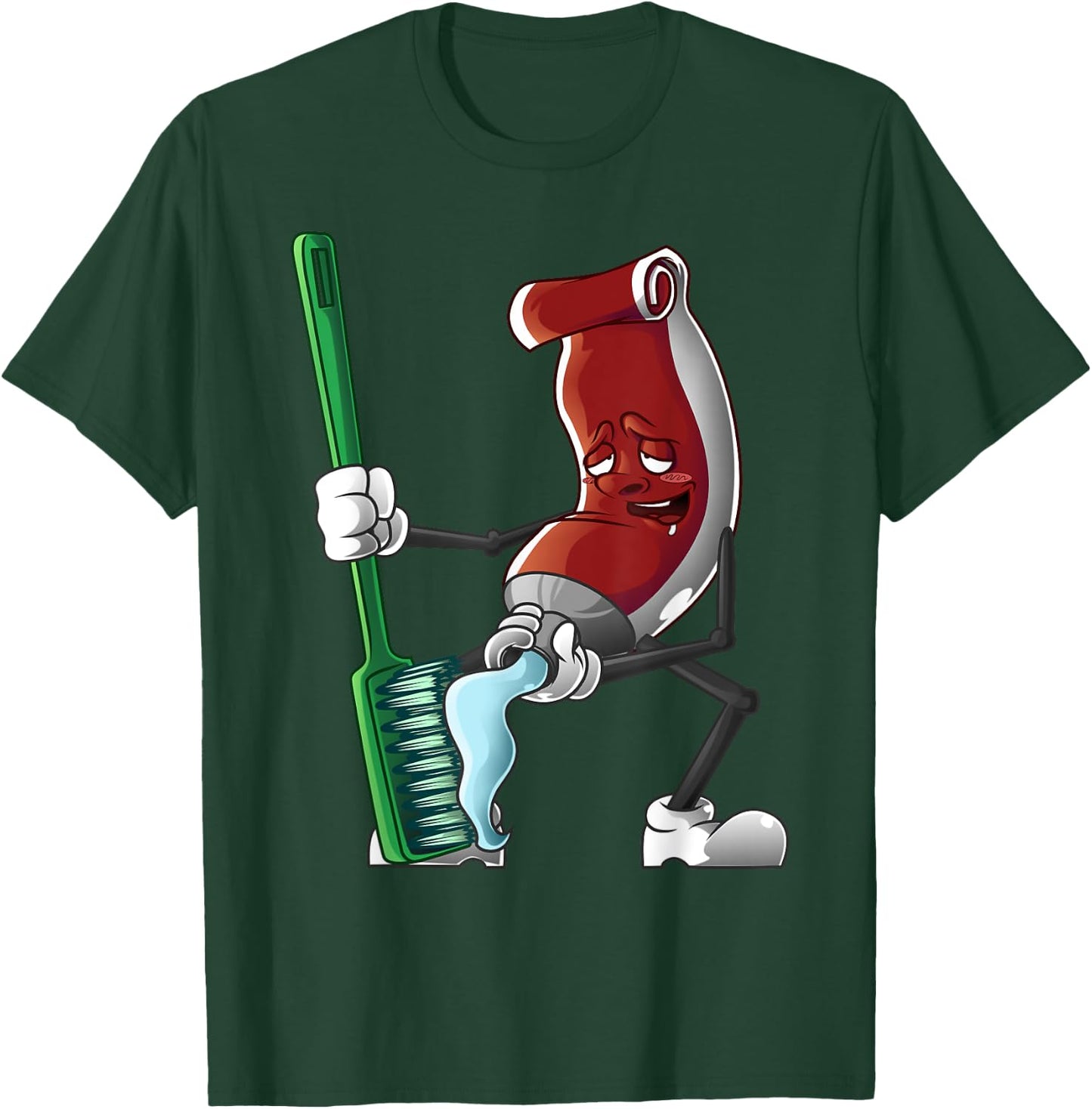 Funny Dirty Toothpaste | Cool Dental Hygienists Funny Gift T-Shirt - T-Shirt | Forest