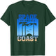Space Coast Beach Florida, Cool Retro 80s Simple Graphic T-Shirt - T-Shirt | Forest