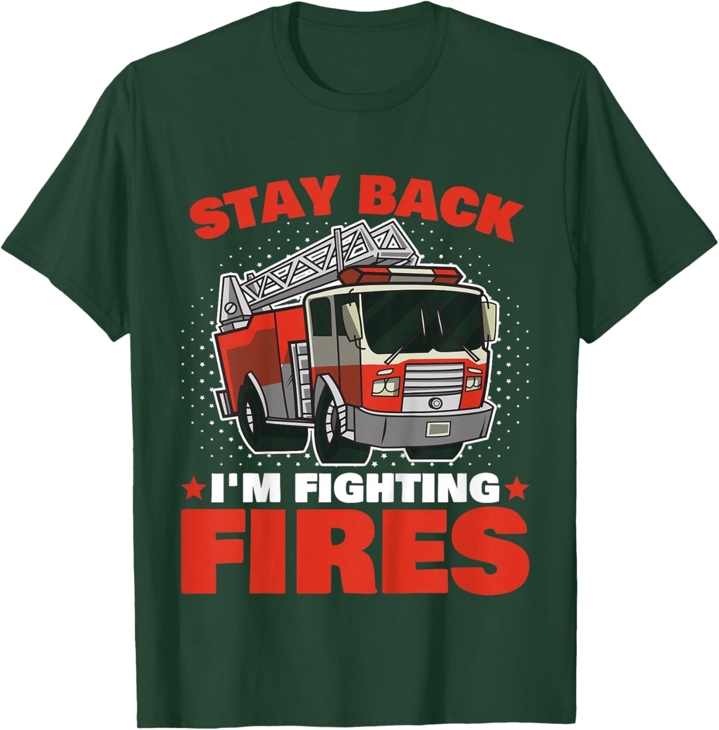 Kids Firefighter Shirt Fireman Shirt for Toddler Boys Firefighter T-Shirt - T-Shirt | Forest